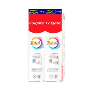 Kit Creme Dental Colgate Total Clean Mint 2 Unidades 140g Cada