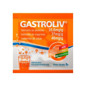 Antiácido Efervescente Gastroliv Sabor Laranja 5g