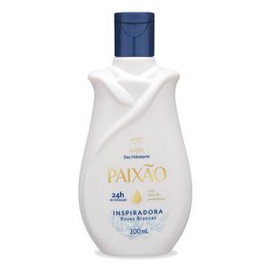 Loção Corporal Deo Hidratante Paixão Inspiradora Rosas Brancas com Óleo de Amêndoas 200ml