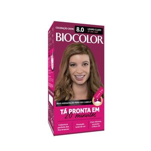 Tinta de Cabelo Biocolor Mini Kit Louro Claro Tá Com Tudo 8.0