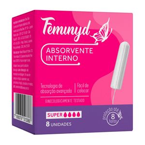 Absorvente Interno Feminyd Super 8 Unidades