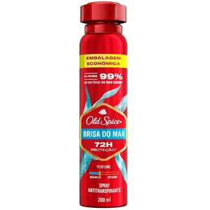 Desodorante Antitranspirante Aerossol Masculino Old Spice Brisa do Mar 200ml Embalagem Econômica