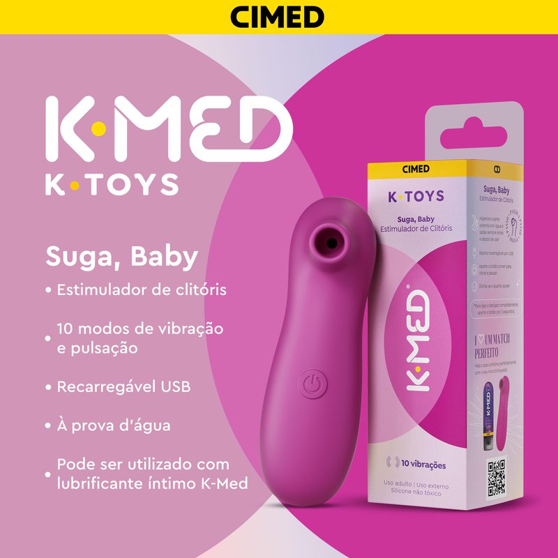 Estimulador de Clitóris Sex Toy K Med K Toys Suga Baby 1 Unidade  