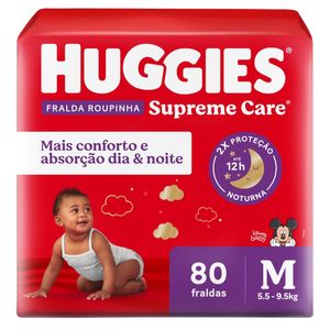 Fraldas Huggies Roupinha Supreme Care M Embalagem Econômica 80 Unidades