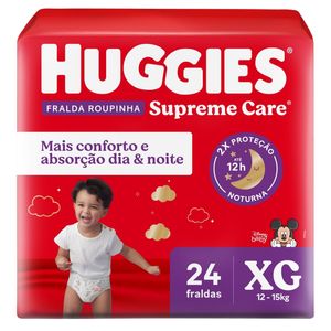 Fralda Huggies Roupinha Supreme Care Disney Baby XG 24 Unidades