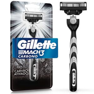 Aparelho de Barbear Recarregável Gillette Mach3 Carbono 1 Unidade