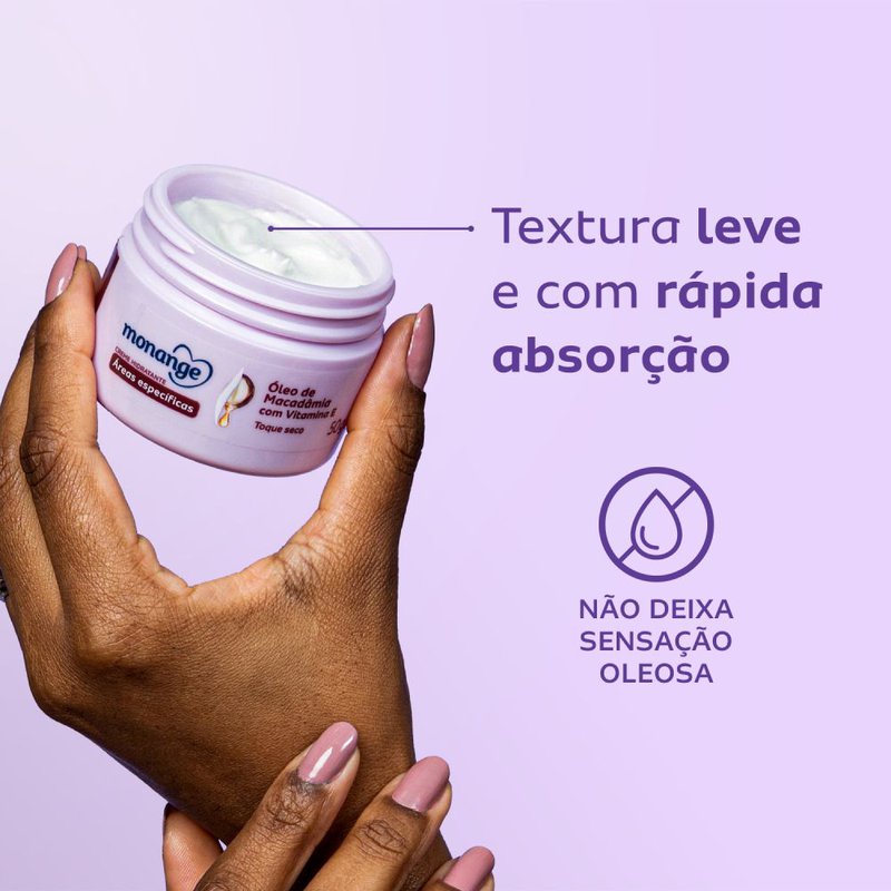 Creme Hidratante para Áreas Específicas Monange Óleo de Macadâmia