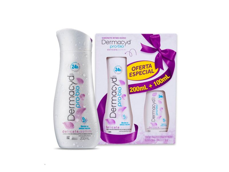 kit-sabonete-intimo-dermacyd-pro-bio-delicata-jasmin-200ml-100ml-farmacia-online-drogal