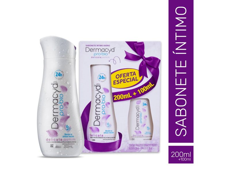 kit-sabonete-intimo-dermacyd-pro-bio-delicata-jasmin-200ml-100ml-farmacia-online-drogal