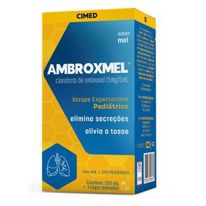 Ambroxmel 15mg/5ml Pediátrico Sabor Mel 120ml + Copo Dosador