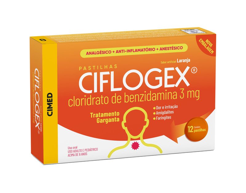 Ciflogex 3mg Sabor Laranja 12 Unidades, Preço Na Drogal