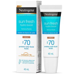 Protetor Solar Facial Neutrogena Sun Fresh Hydro Boost FPS70 Cor 3 40ml
