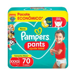 Fralda Pampers Pants Ajuste Total Max XXXG 70 Unidades