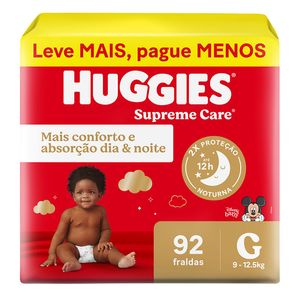 Fralda Huggies Supreme Care G Max 92 Unidades