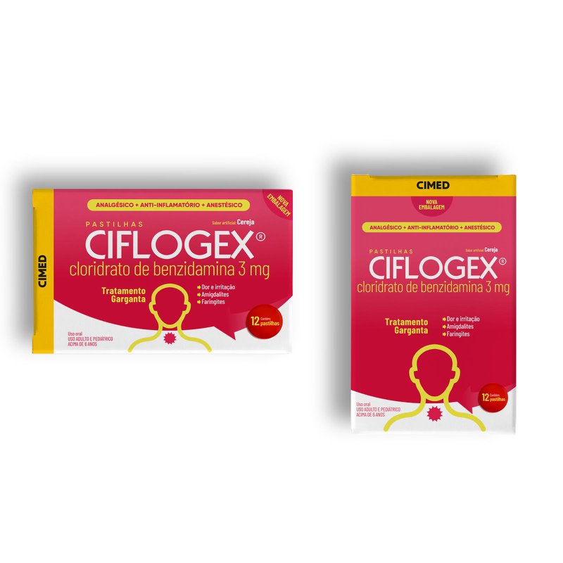 Ciflogex 3mg Sabor Cereja 12 Unidades, Preço Na Drogal
