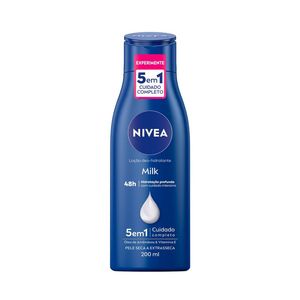 Loção Deo-Hidratante Nivea Milk Hidratação Profunda 5 em 1 Pele Seca e Extrasseca 200ml