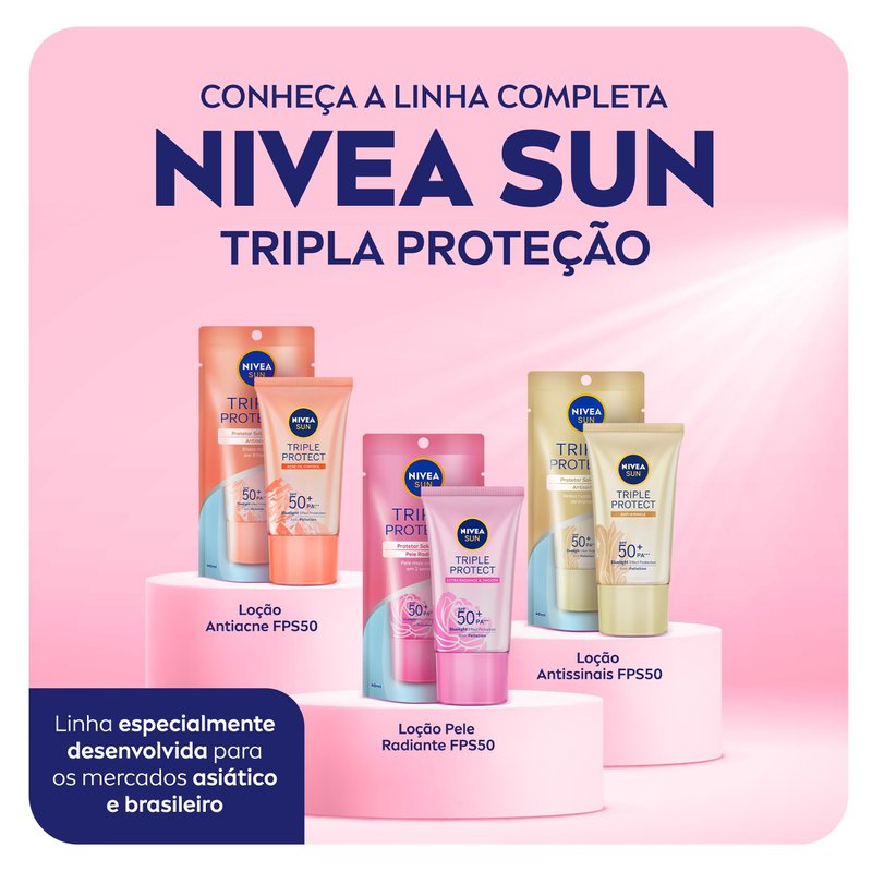 thRee sense UV PROTECT BBクリーム 35g Protetor Solar Facial Nivea Sun Tripla Proteção - Drogal