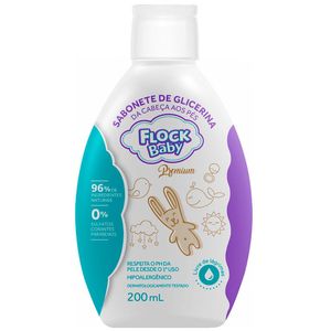 Sabonete de Glicerina da Cabeça aos Pés Flock Baby Premium 200ml