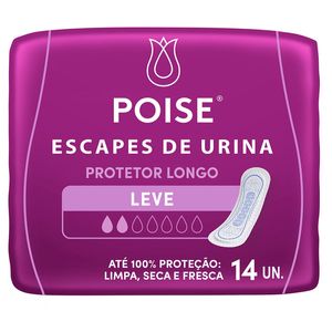 Protetor Poise Longo para Escape de Urina Leve 14 Unidades