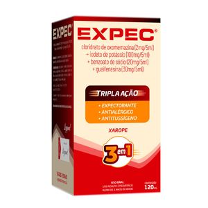 Expec Xarope Sabor Framboesa e Caramelo 120ml + Copo Dosador
