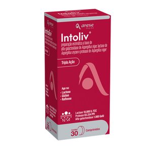 Intoliv Preparação Enzimática Tripla Ação 30 Comprimidos