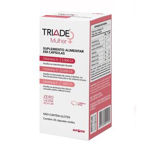 Suplemento Alimentar Triade Mulher 30 Cápsulas Moles