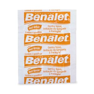 Pastilhas Benalet Sabor Mel e Limão 4 Unidades