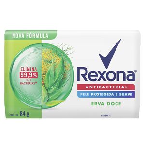 Sabonete em Barra Rexona Antibacterial Erva Doce 84g
