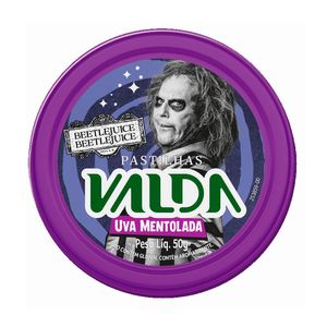 Pastilhas Valda Beetlejuice Sabor Uva Mentolada 50g
