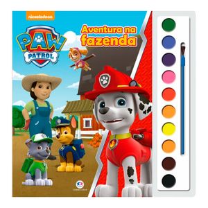 Livro Aquarela Patrulha Canina Aventura na Fazenda 1 Unidade