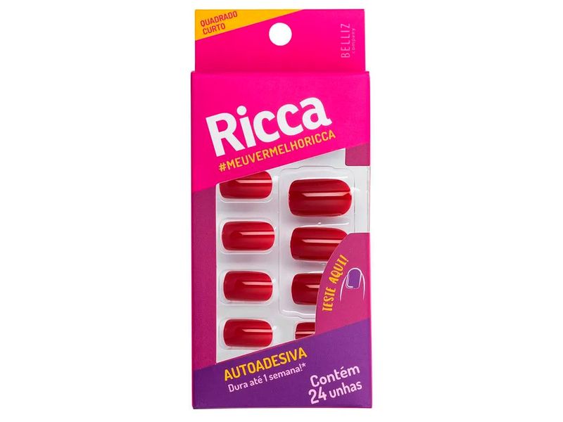 unhas-posticas-autoadesivas-ricca-vermelho-bordo-quadrado-curto-farmacia-online-drogal