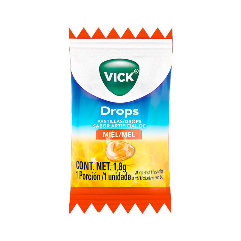 Pastilha Vick Drops Sabores Sortidos 1,8g Sachê 1 Unidade