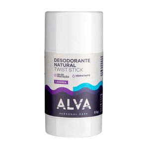 Desodorante Em Barra Natural Alva Twist Stick Lavanda Vegano 55g