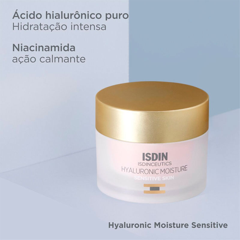 Creme Facial Hidratante Isdinceutics para pele ressecada - Drogal