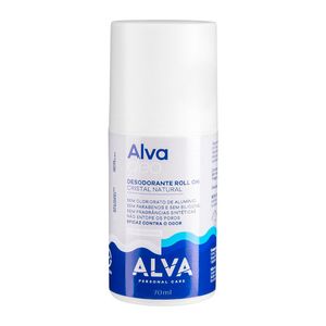 Desodorante Roll On Cristal Natural Alva Deo Sem Perfume Vegano 70ml