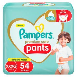 Fralda Pampers Pants Premium Care XXXG 54 Unidades