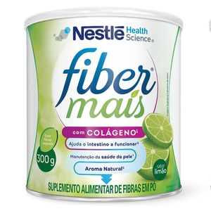 Suplemento Alimentar de Fibras Fibermais Colágeno Mix de Fibras Sabor Limão 300g