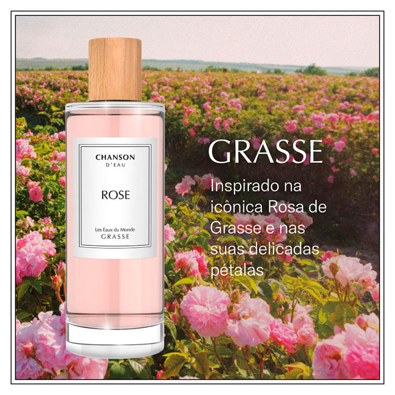 Eau de Toilette Feminino Chanson D'Eau Rose - na Drogal