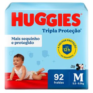 Fralda Huggies Tripla Proteção M Embalagem Econômica 92 Unidades