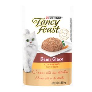 Ração Úmida Para Gatos Adultos Fancy Feast Demi Glace Sabor Frango 85g