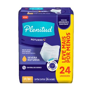 Roupa Íntima Descartável Plenitud Noturna Severa P/M 24 Unidades