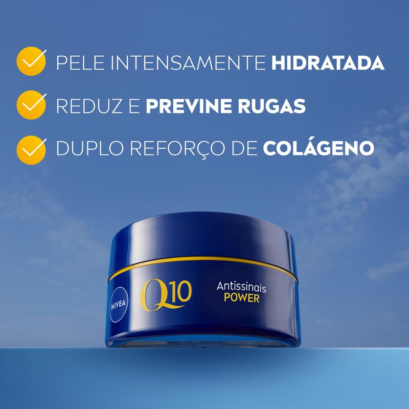 Creme Facial Antissinais Nivea Q10 Power Noite 49g - Drogal