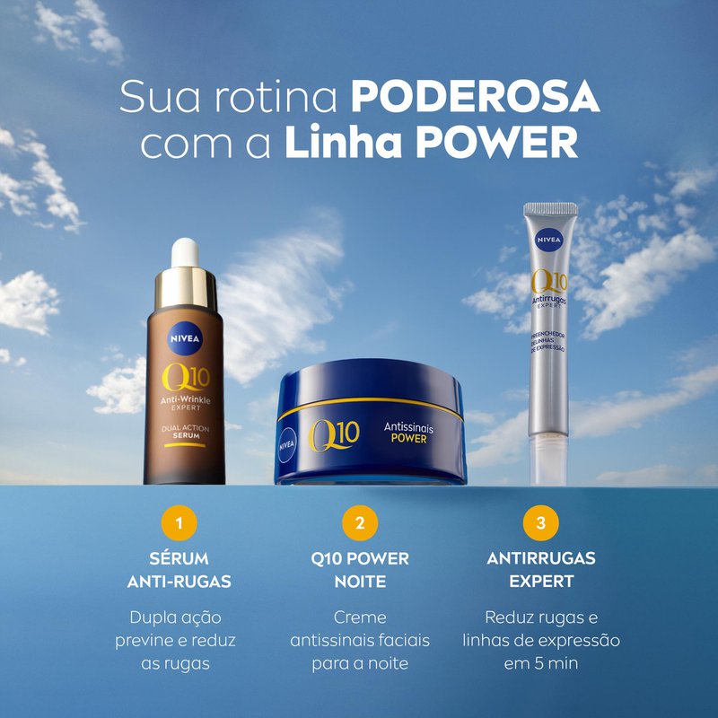 Creme Facial Antissinais Nivea Q10 Power Noite 49g - Drogal