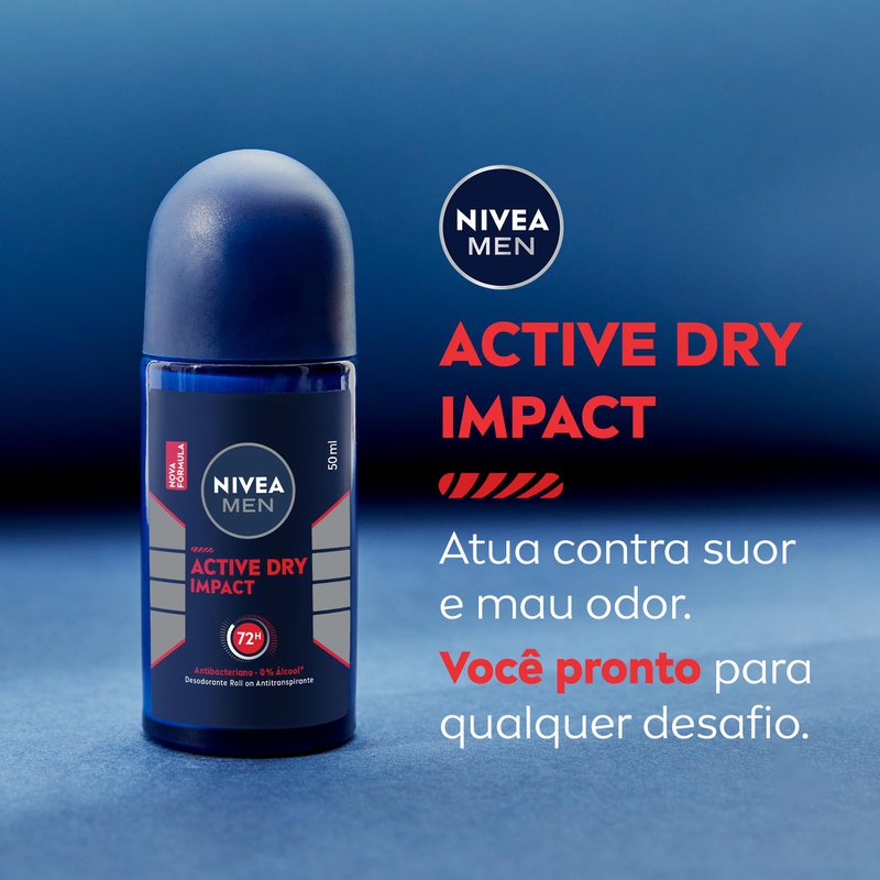 Desodorante Antitranspirante Roll On Nivea Men Dry Impact- Drogal