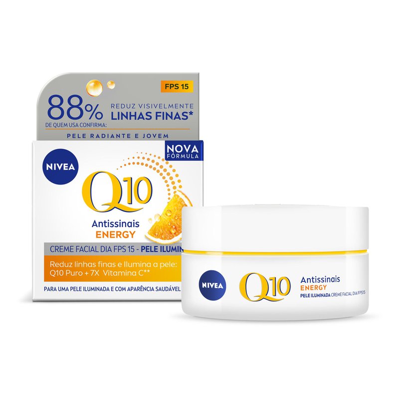 Creme Facial Antissinais Nivea Q10 Power Noite 49g - Drogal