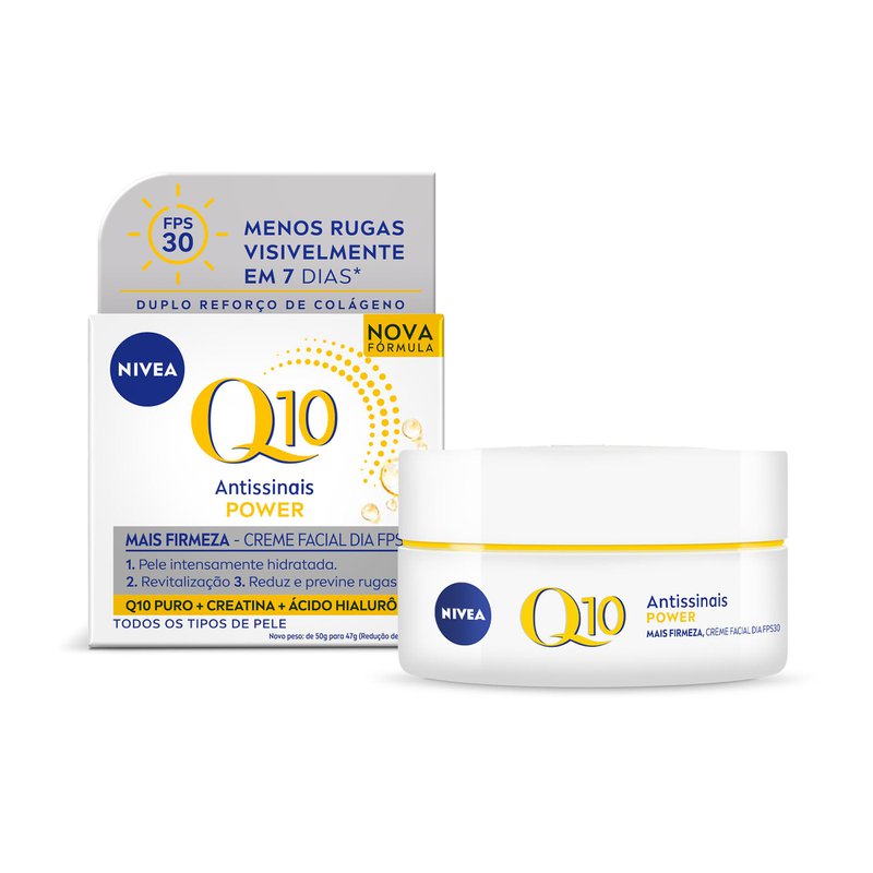 Creme Facial Nivea Q10 Antissinais Power FPS30 Dia - Drogal