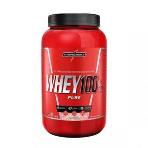 Super Whey 100% Pure Integralmedica Morango 907g