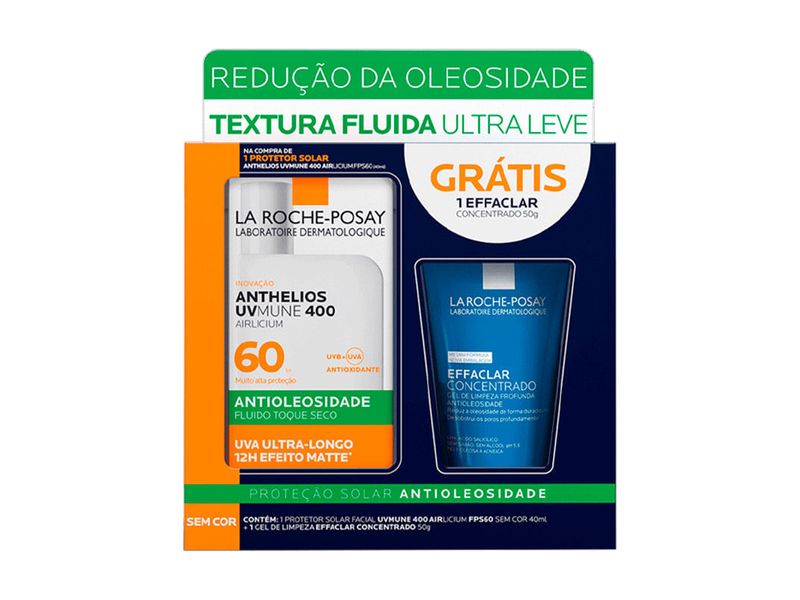 kit-protetor-solar-facial-la-roche-posay-anthelios-airlicium-uvmune-400-antioleosidade-fps60-sem-cor-40ml-gel-facial-limpeza-profunda-effaclar-concentrado-50g-farmacia-online-drogal