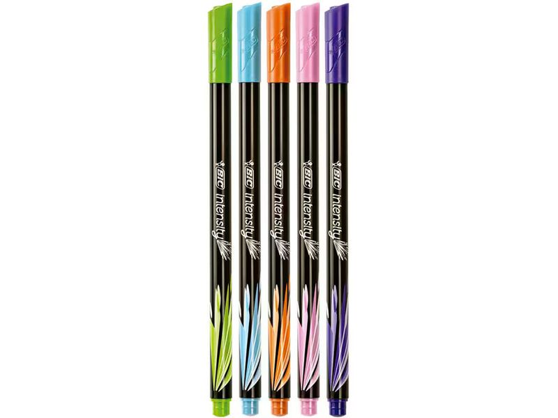 kit-canetas-hidrograficas-extras-finas-bic-intensity-5-unidades-farmacia-online-drogal