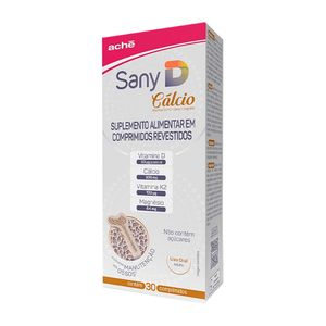 Suplemento Alimentar Sany D Cálcio 30 Comprimidos Revestidos
